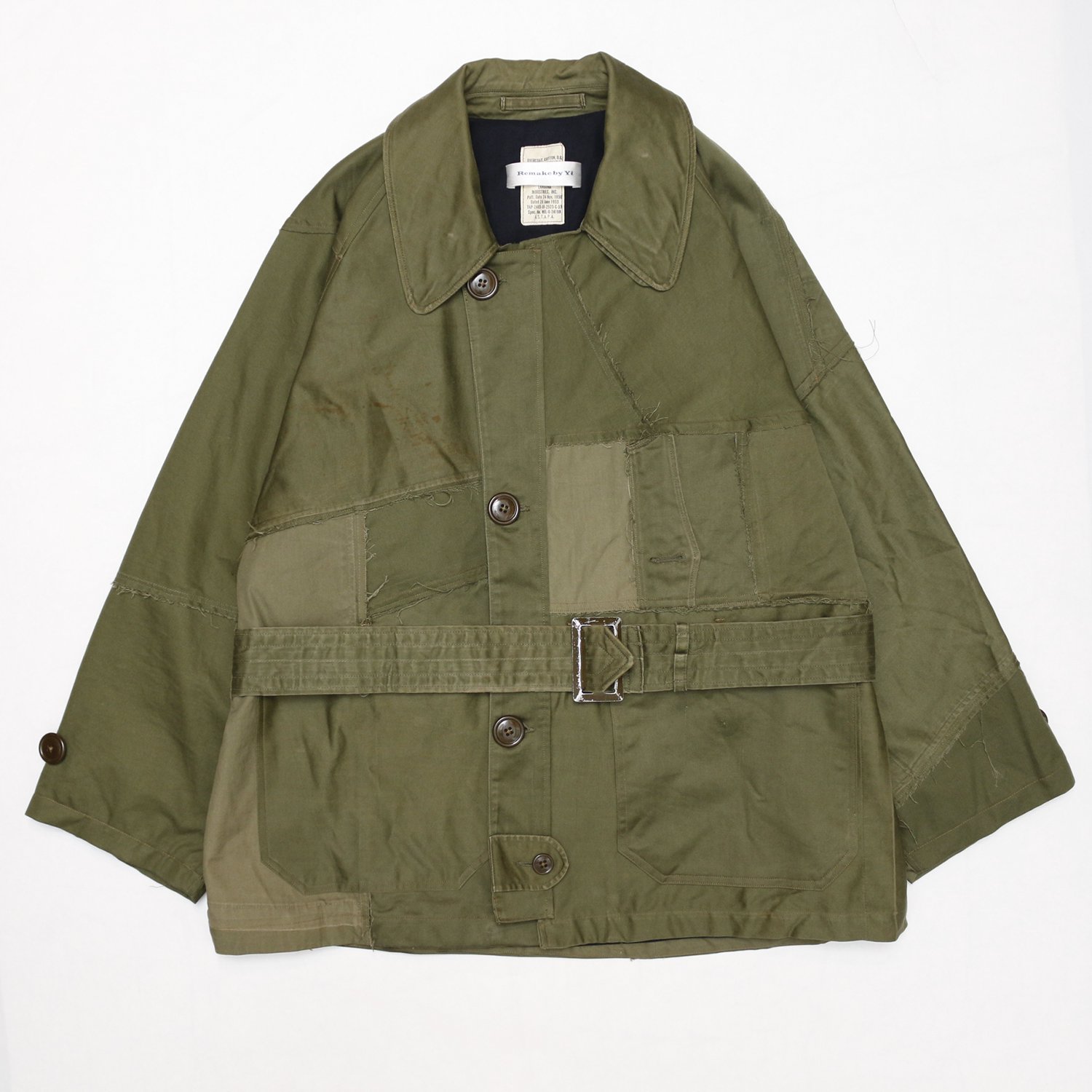 Remake by Yi /   Coat (1953 Korean War US Army Overcoat Cotton OG 107 wool liner)  